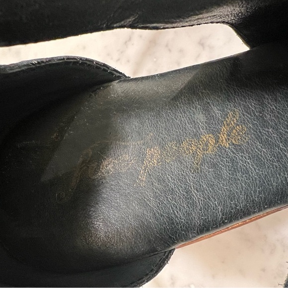 FREE PEOPLE wood heel tie bootie heels - Picture 6 of 12